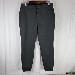 GAP Pants Womens 14‎ Gray Stretch Skinny Chino Ankle Work Career Casual New